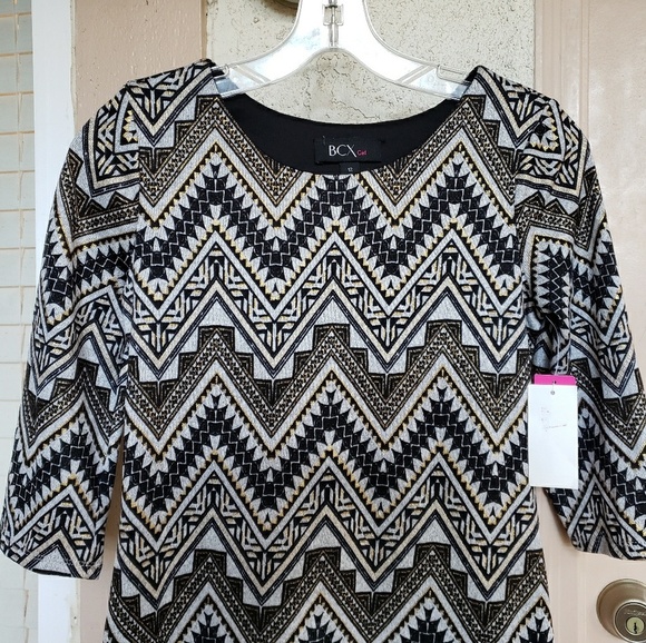 NEW $58 BCX GIRLS 12 shift chevron print dress - Picture 4 of 8
